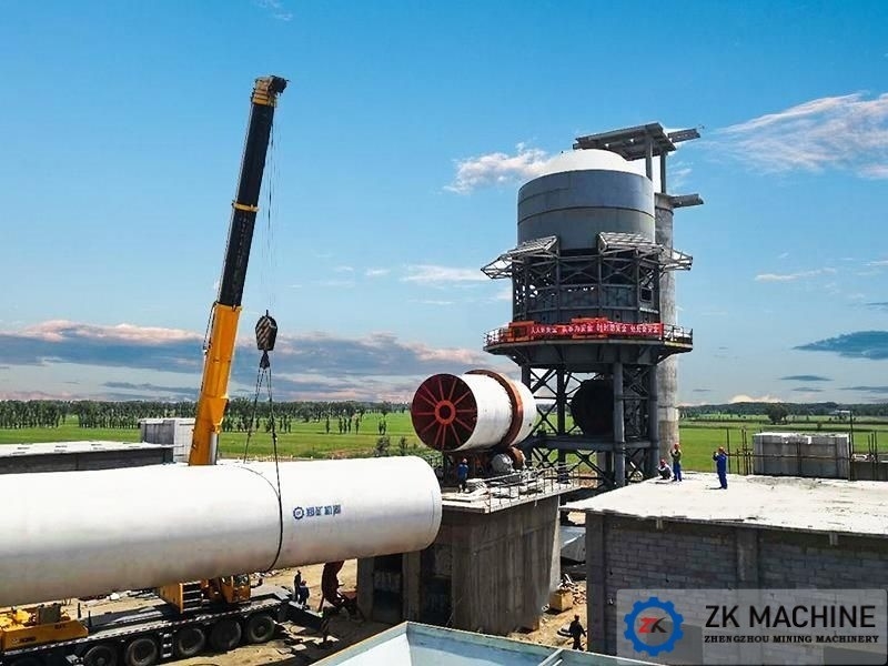 Thiết bị dây chuyền sản xuất vôi hoạt động 600 T / D mới với máy làm nóng trước
